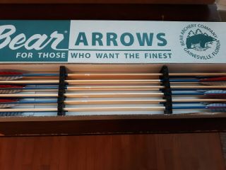 Vintage (bear 59) 35/40 Rose City Archery Full Dozen Wood Arrows.