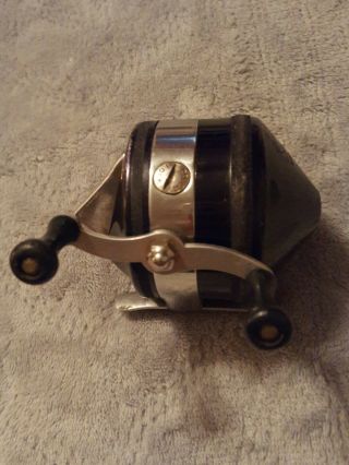 Early vintage Black & chrome Zebco 33 Spinning reel w/box,  paperwork very 7