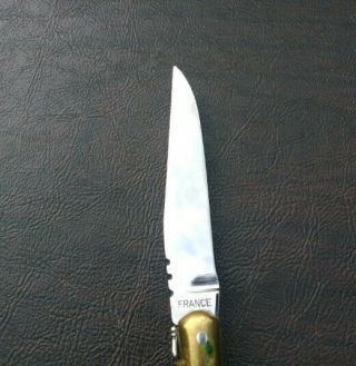 Vintage Laguiole Pocket Knife 440 w/ Sheath & File in 4