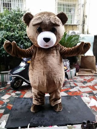 Bear Mascot Costume Suit Cosplay Party Game Dress Outfit Halloween Adult