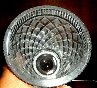 HTF Rare Vintage Irish Waterford Master Cut Crystal Vase Killeen Diamond Pattern 3