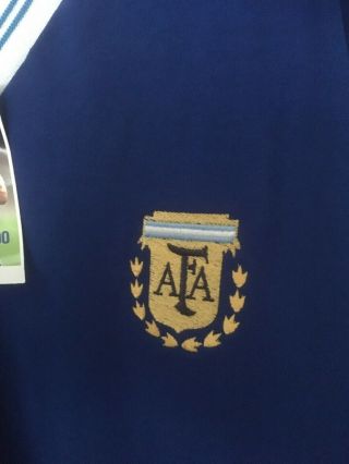 Retro Argentina Away Football Shirt 1990 World Cup Final Maradona Rare Vintage L 4