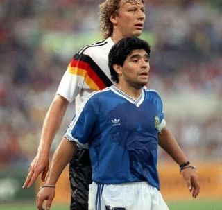 Retro Argentina Away Football Shirt 1990 World Cup Final Maradona Rare Vintage L 6