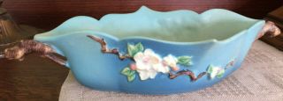 Vintage Roseville Pottery Apple Blossom Console Bowl 331 - 12