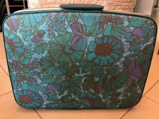 Vintage Samsonite Fashionaire Flower Power Mod Floral Luggage 1960 