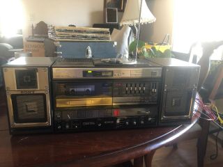 Vintage Boombox Sony Compact Disc/fm/am Stereo Cassette - Corder Cfd - 5