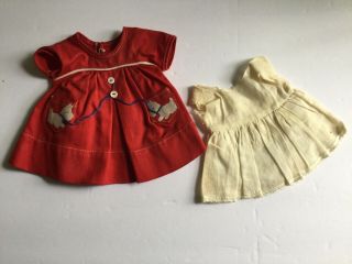 Shirley Temple Scotty Dogs Dress Our Little Girl 1935 Tagged Slip/panties Combo