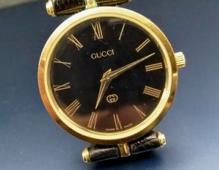Non Working; Gucci Unisex Vintage Gold Plated Stack 2000m Quartz 30mm Watch