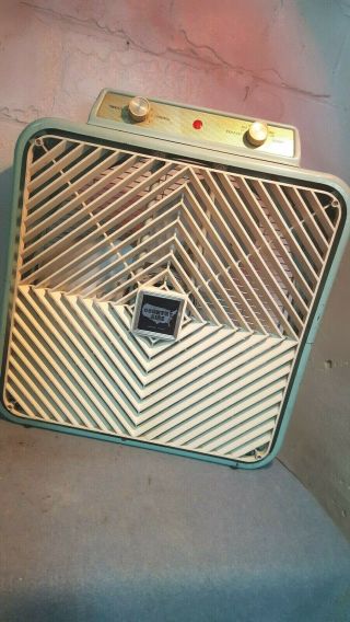 Vintage Metal Country Aire Box Fan 25” Industrial Mid - Century