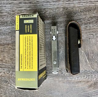 Leatherman Crunch.  Collectible,  Vintage Multitool with old design Box & Sheath 4
