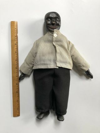 Primitive Folky Vintage Black Collectible Doll - Wood And Cloth