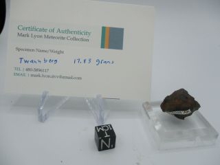 Twannberg Iron Meteorite.  Numbered 17.  83 Gram Individual.  Rare Classification.