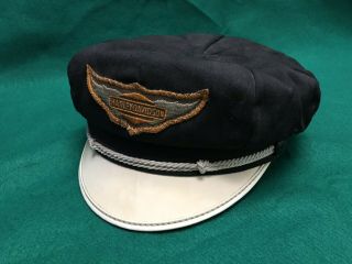 Vintage Harley - Davidson Men’s Captain Brando Style Motorcycle Biker Hat Cap
