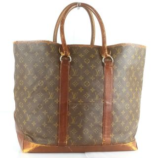 Auth Louis Vuitton Sac Weekend Gm Vintage Tote Bag Purse Monogram M42420 Brown