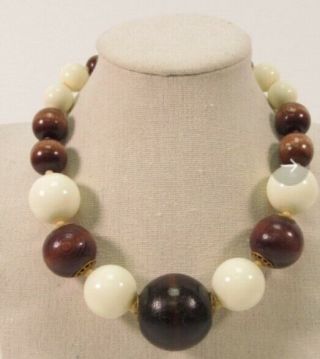 Miriam Haskell Vintage 1950’s Large Bead Necklace