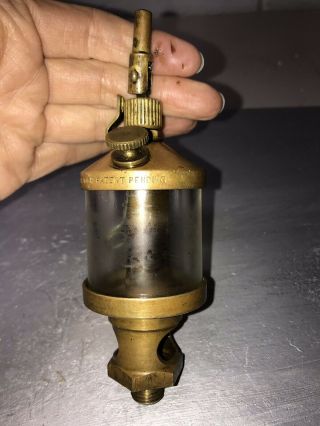 LAVIGNE MFG CO.  Brass Oiler Hit Miss Gas Engine Steampunk Vintage Antique 7
