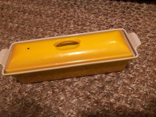 Vintage Le Creuset 32 Cast Iron Pate Terrine Enamelware France Yellow