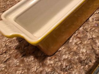 Vintage Le Creuset 32 Cast Iron Pate Terrine Enamelware France Yellow 6