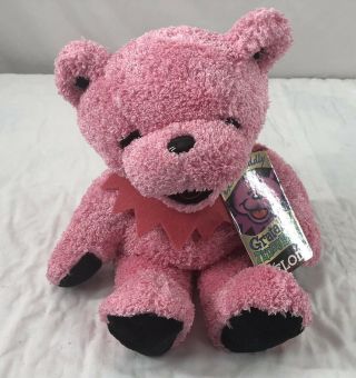 Grateful Dead Bear Teddy Melody Plush Doll Extra Cuddly Pink Vtg