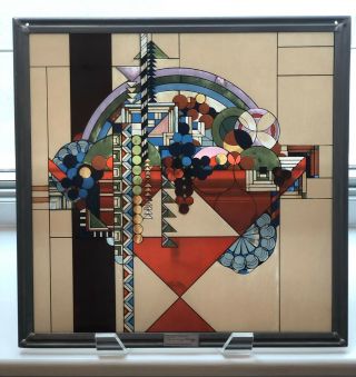 Frank Lloyd Wright Rare “may Basket” Vintage Stained Glass