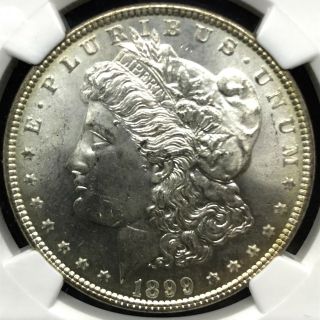 KEY DATE: 1899 - P Morgan Silver Dollar NGC MS 62 GRADED -.  RARE 2