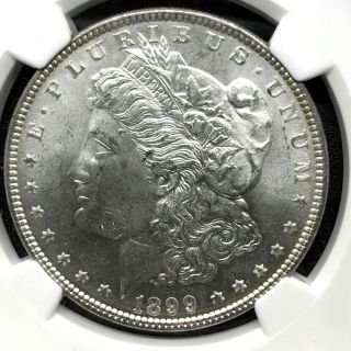 KEY DATE: 1899 - P Morgan Silver Dollar NGC MS 62 GRADED -.  RARE 7