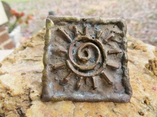 Huge Brutalist Sun Modernist Bronze Copper Ring Pal Kepenyes ? Jack Boyd