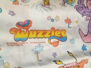 Wuzzles Vintage Twin Sheet Set 1985 Walt Disney Fitted Flat Pillowcase 8