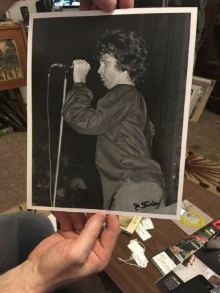 Jim Morrison Vintage Photo Signed By Photographer 8x10 Aprox In