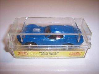 Vintage Aurora Thunderjet 1380 " Blue " Mako Shark Corvette T - Jet Ho Slot Car