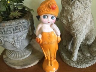 Vintage Betty Boop Chalk Ware Carnival Fair Doll Orange Paint Big Eyes