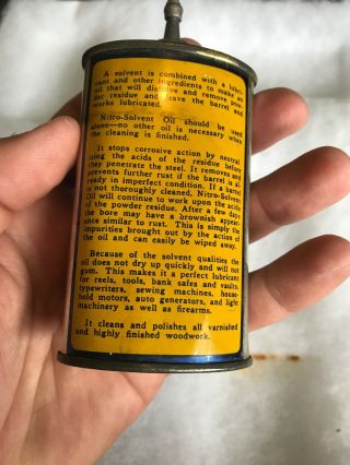 Vintage Handy Oiler Gun Oil Can Tin Lead Top Marble’s Camp Scene Household Oil 3 3