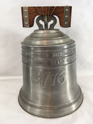 Vtg Liberty Bell 1776 Patriotic American Metal Kitchen Decor Storage Canister