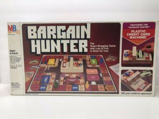Bargain Hunter Board Game Milton Bradley Complete Shopping Store 80s Vintage