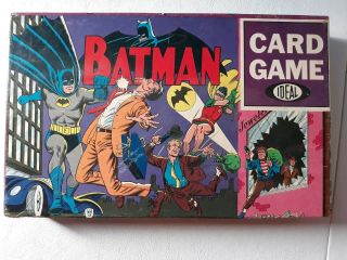 Batman Card Game / Ideal Toy Co.  Rare/ Vintage 1966 Colorful Box