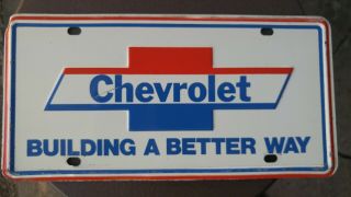 Vintage Chevrolet Building A Better Way To See The Usa Steel License Plate