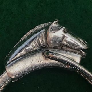 Gucci Sterling Horse Head Key Ring - VINTAGE - Pre - Owned with Character 3