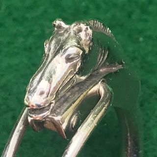 Gucci Sterling Horse Head Key Ring - VINTAGE - Pre - Owned with Character 6