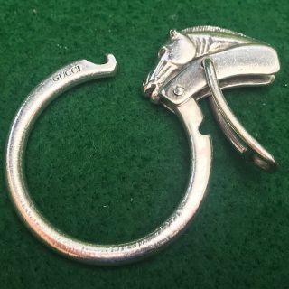 Gucci Sterling Horse Head Key Ring - VINTAGE - Pre - Owned with Character 8