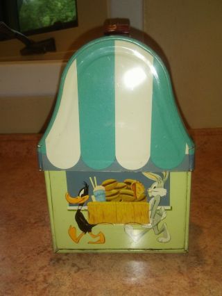 Porky ' s Lunch Wagon Vintage 1959 Metal Lunch Box With Thermos 4