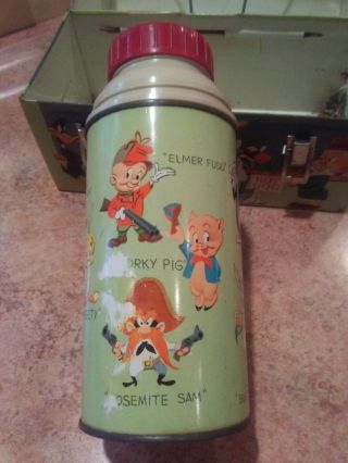 Porky ' s Lunch Wagon Vintage 1959 Metal Lunch Box With Thermos 8
