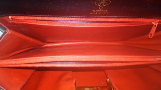 Vtg black Leather Guide Grace Kelly Bag Florence Italy 4