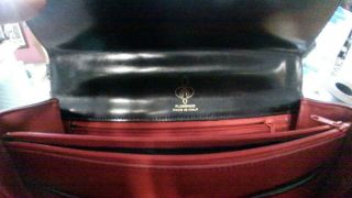 Vtg black Leather Guide Grace Kelly Bag Florence Italy 6