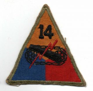 World War Ii Us Army 14th Armored Division Patch