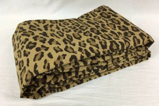 Vtg Nwot Ralph Lauren Aragon Leopard King Sz Flat Bed Sheet Medieval Usa