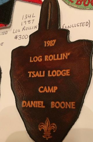 OA Lodge 134 Tsali 134L (unlisted) 1987 Log Rollin’ Rare Patch 2