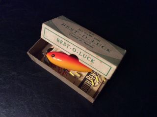 Vintage Fishing Lure,  Box,  & Paperwork (best - O - Luck) By South Bend