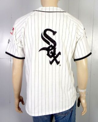 vtg 80s 90s Starter MLB Chicago White Sox Baseball Jersey Sewn NWA dre cube M 5