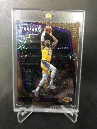 2018 - 19 Panini Threads 47 Lebron James Dazzle Gold Parallel Ssp Rare /10 Lakers