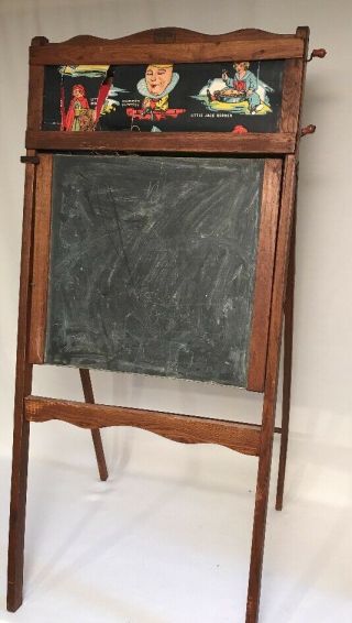 Vintage Educational Playthings Durable Toys Ma Wooden Easel Chalkboard A Frame